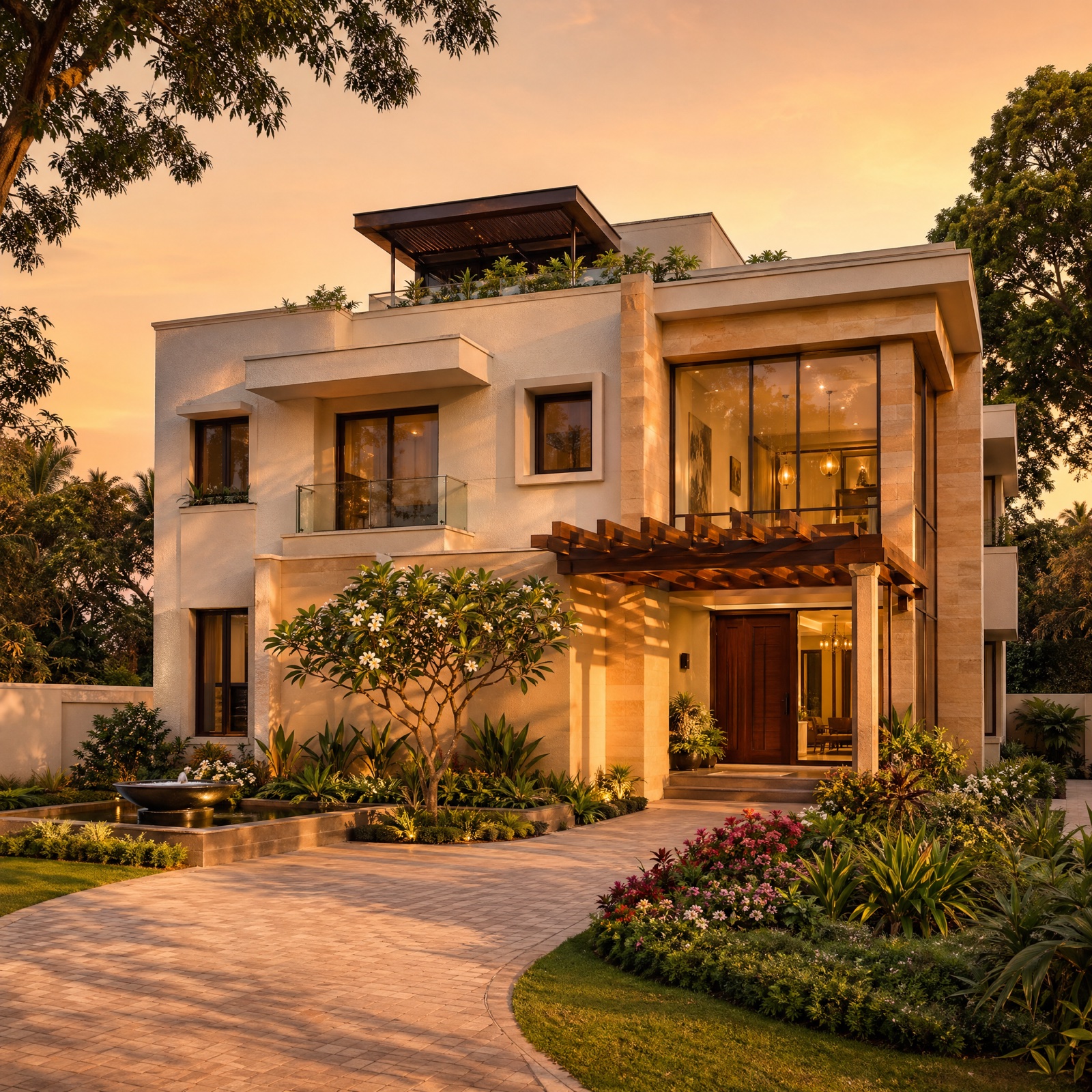 Golden Leaf bungalow — golden hour compact